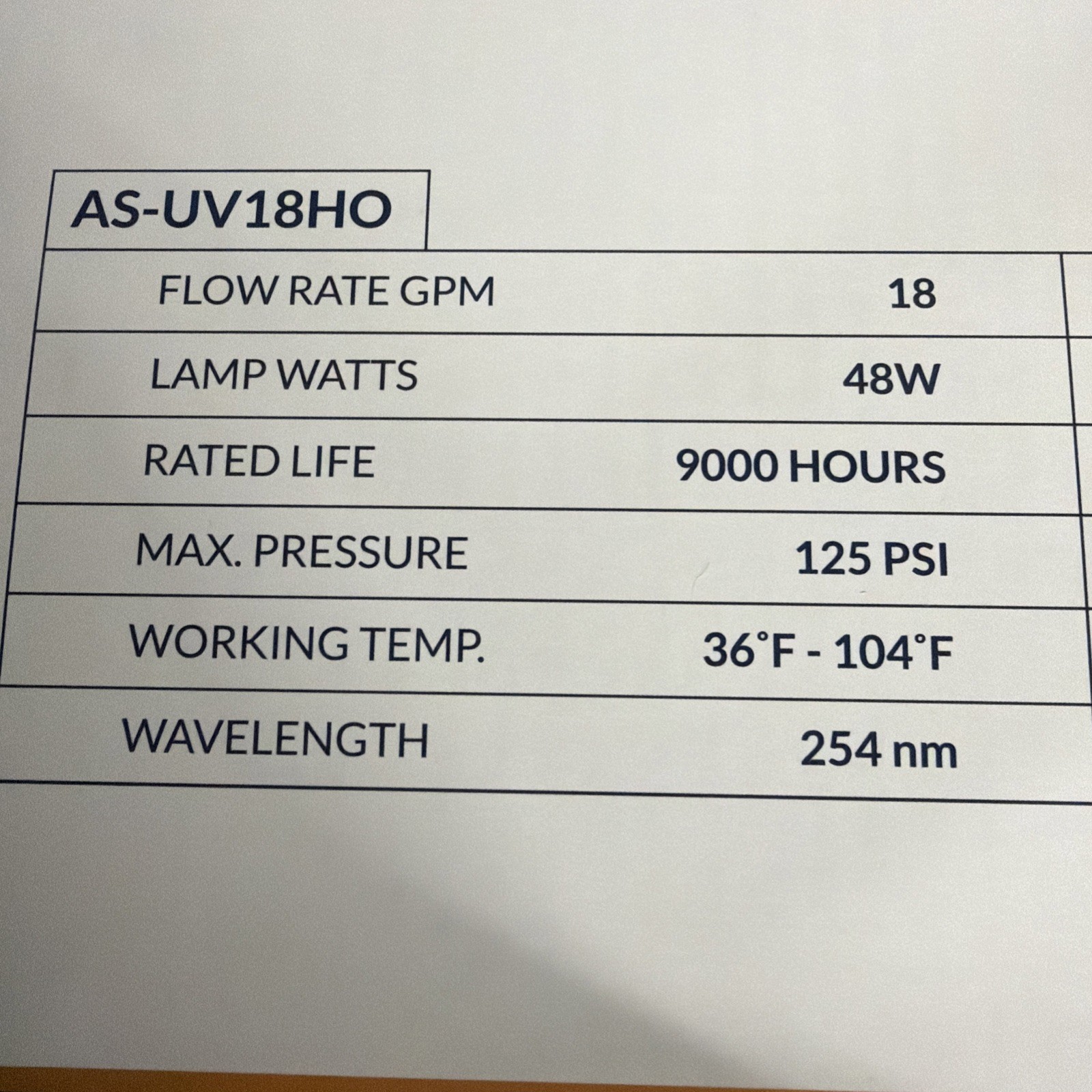 UV Whole House UV Light Water Filter 18 GPM Aquasure Quantum AS-UV18HO **read**