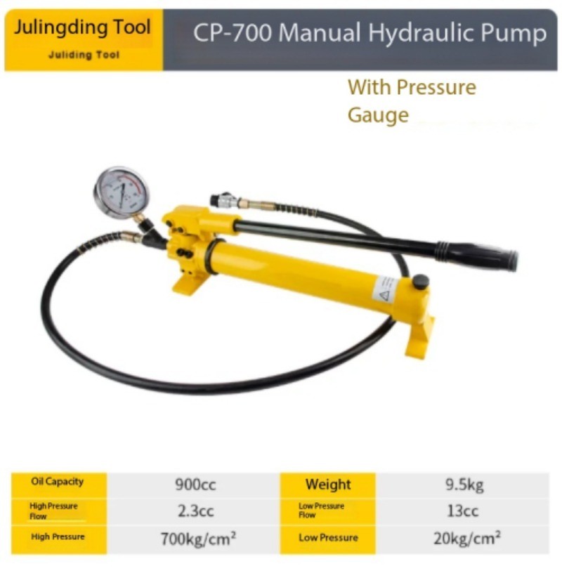 Manual Portable Compact Hydraulic Pump, High-Pressure Hydraulic Pump