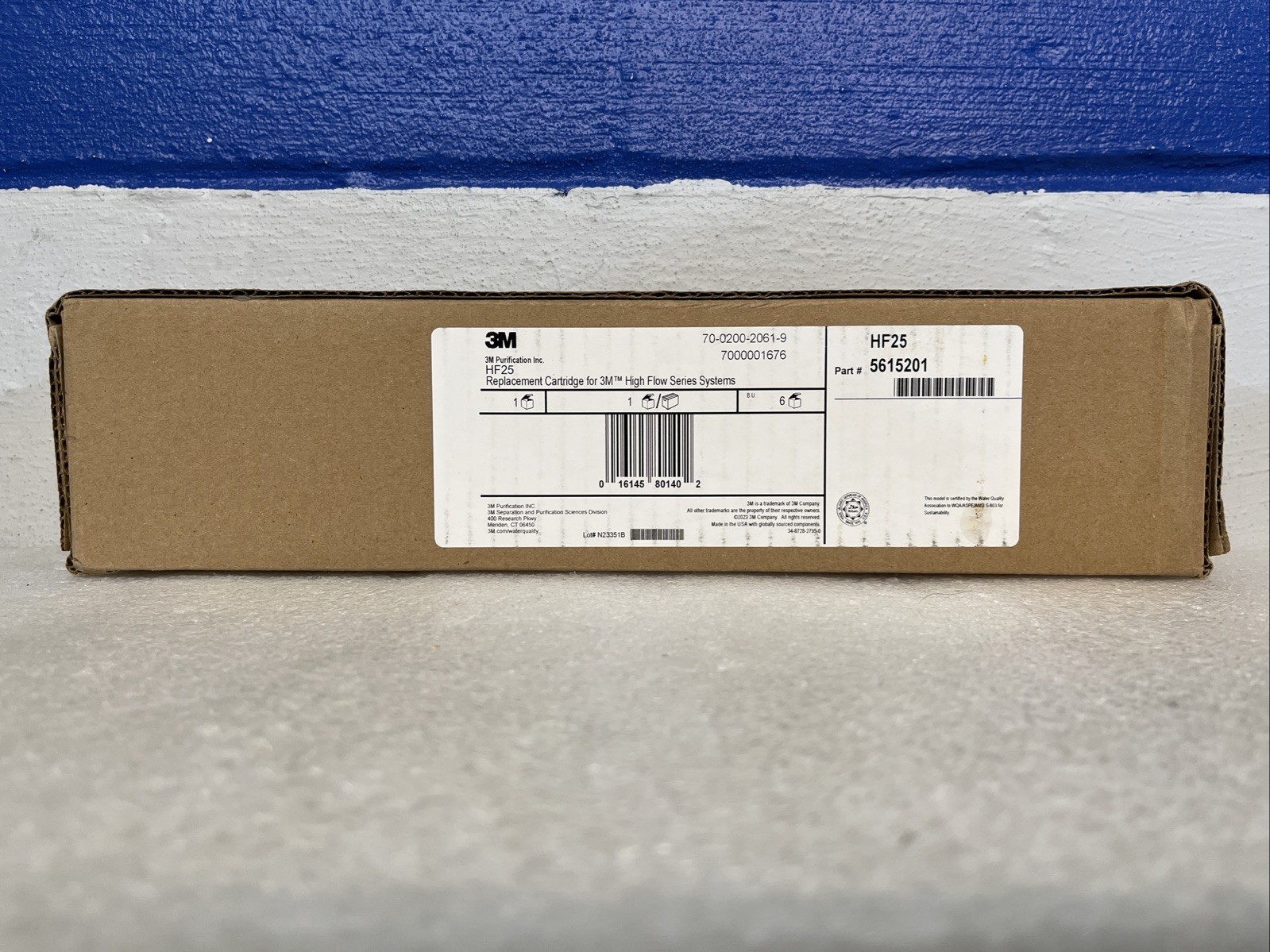 3M Genuine HF-25 5615201 Replacement Water Filter Cartridge New Factory Sealed
