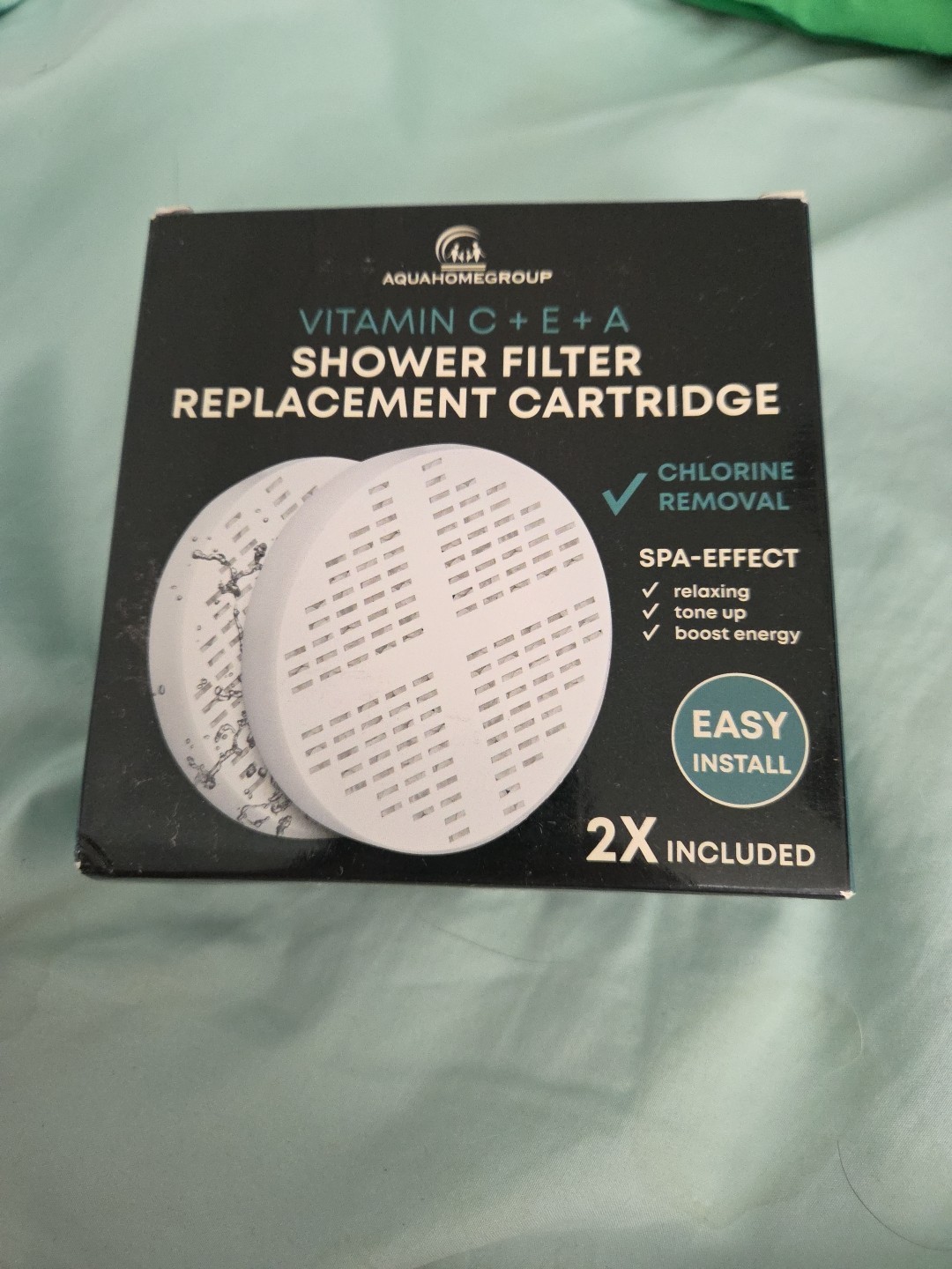 AquaHomeGroup Vitamin C + E + A Shower Filter Vit C+E+A, 2 Pack Cartridge