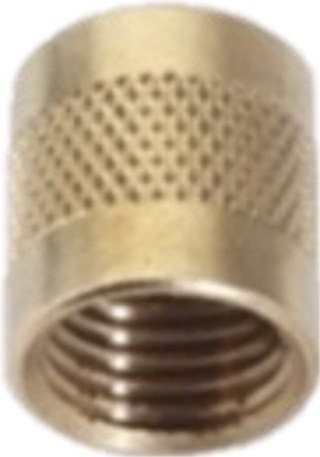 Pack of (2) 1/4 Flare Cap, Round Brass w/Neoprene o-Ring Seal
