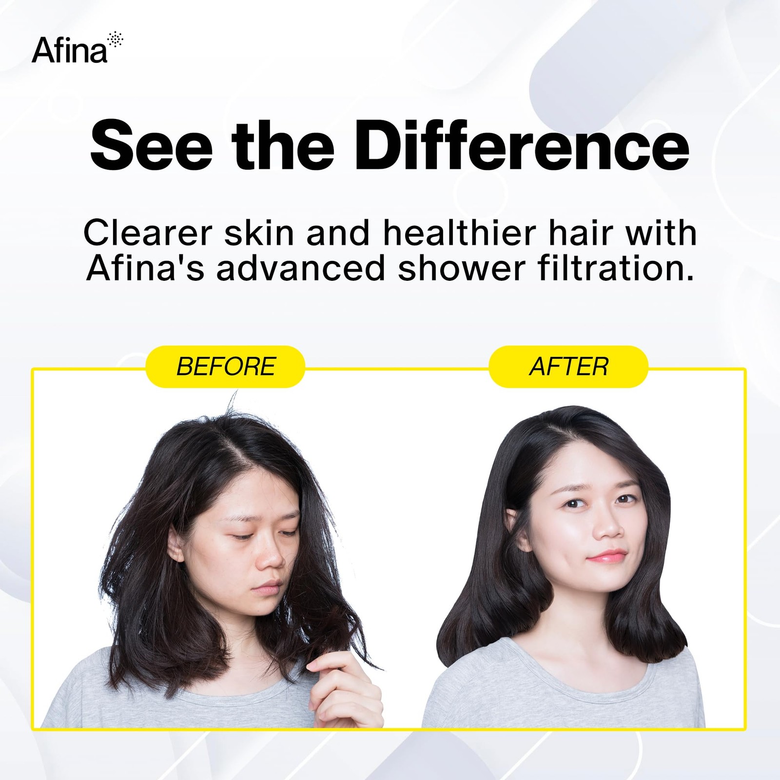 Afina Filtered Shower Head – Water Softener Showerhead with Brushed Nickel