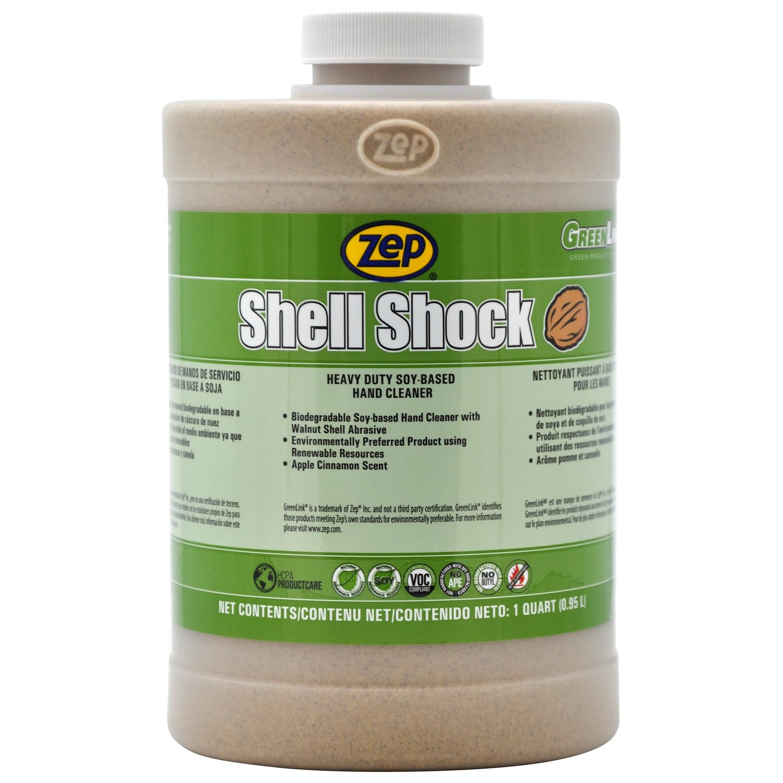 Zep Shell Shock Industrial Hand Cleaner – 32 Oz 32 Fl (Pack of 1), White