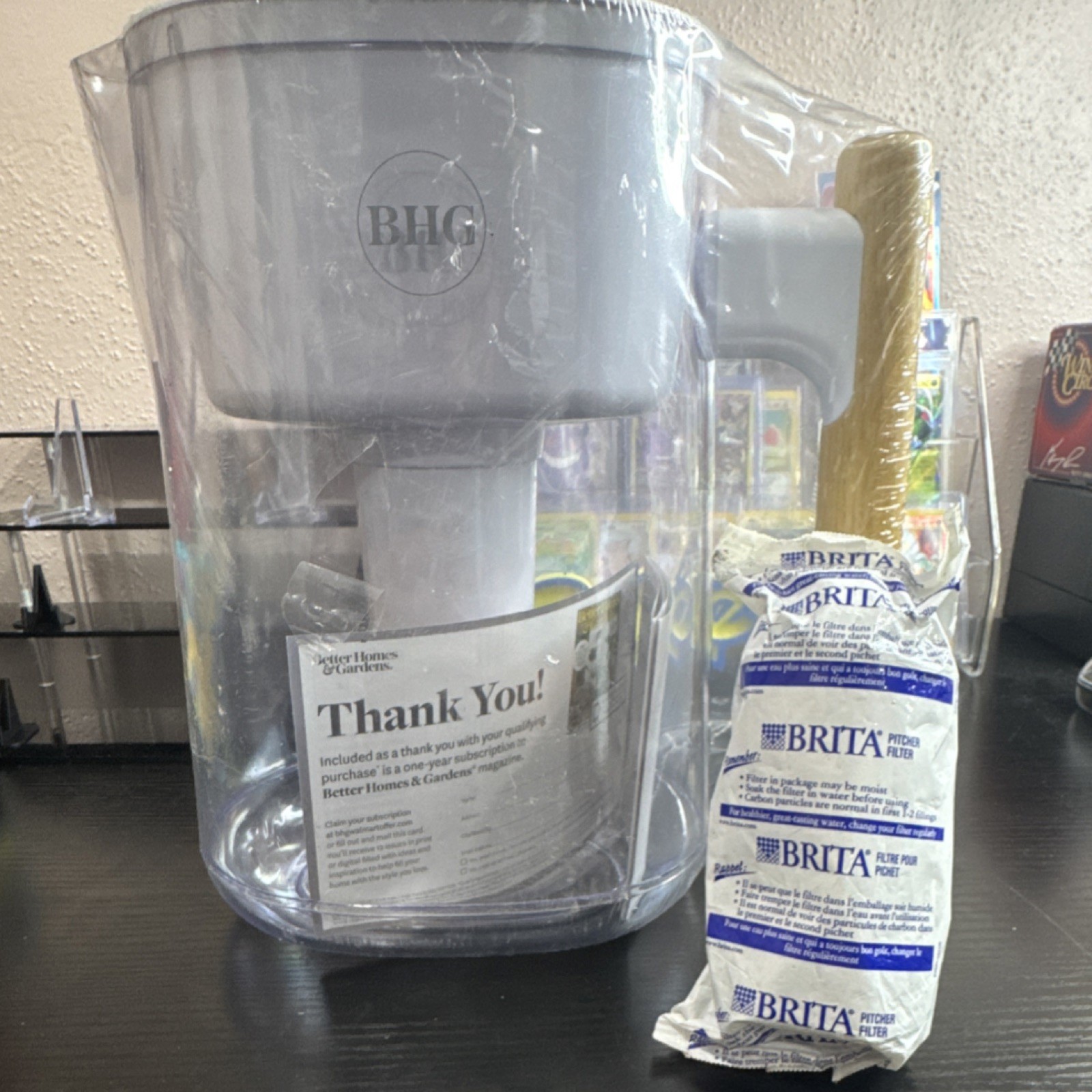 BHG Filter Jug Pitcher, Compatible with Brita Filter, White/Clear, Carbon
