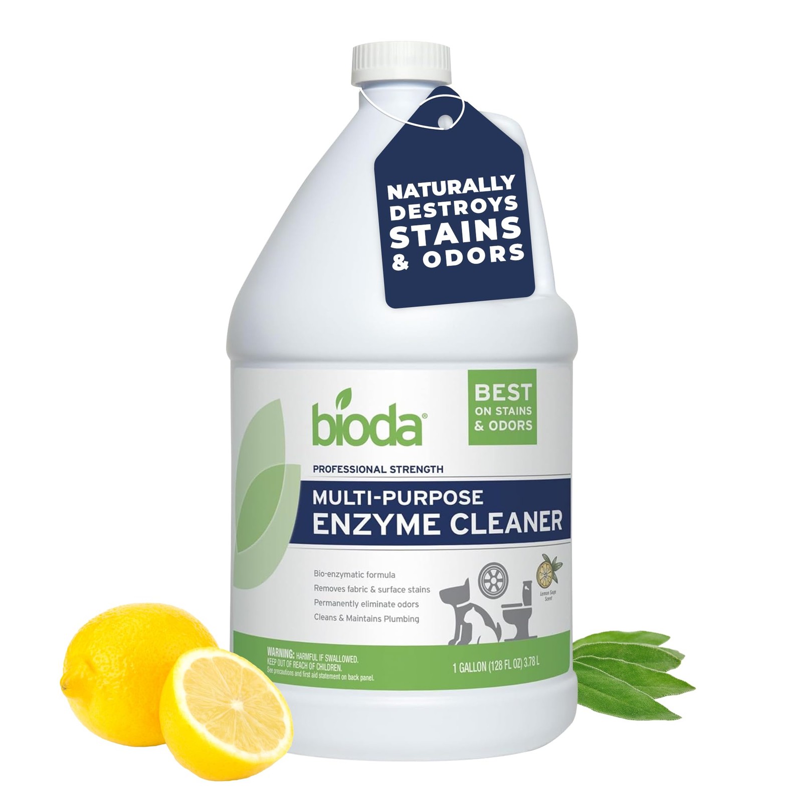 Bioda Multi-Purpose Probiotic Enzyme Cleaner and 128 Fl Oz (Pack of 1)
