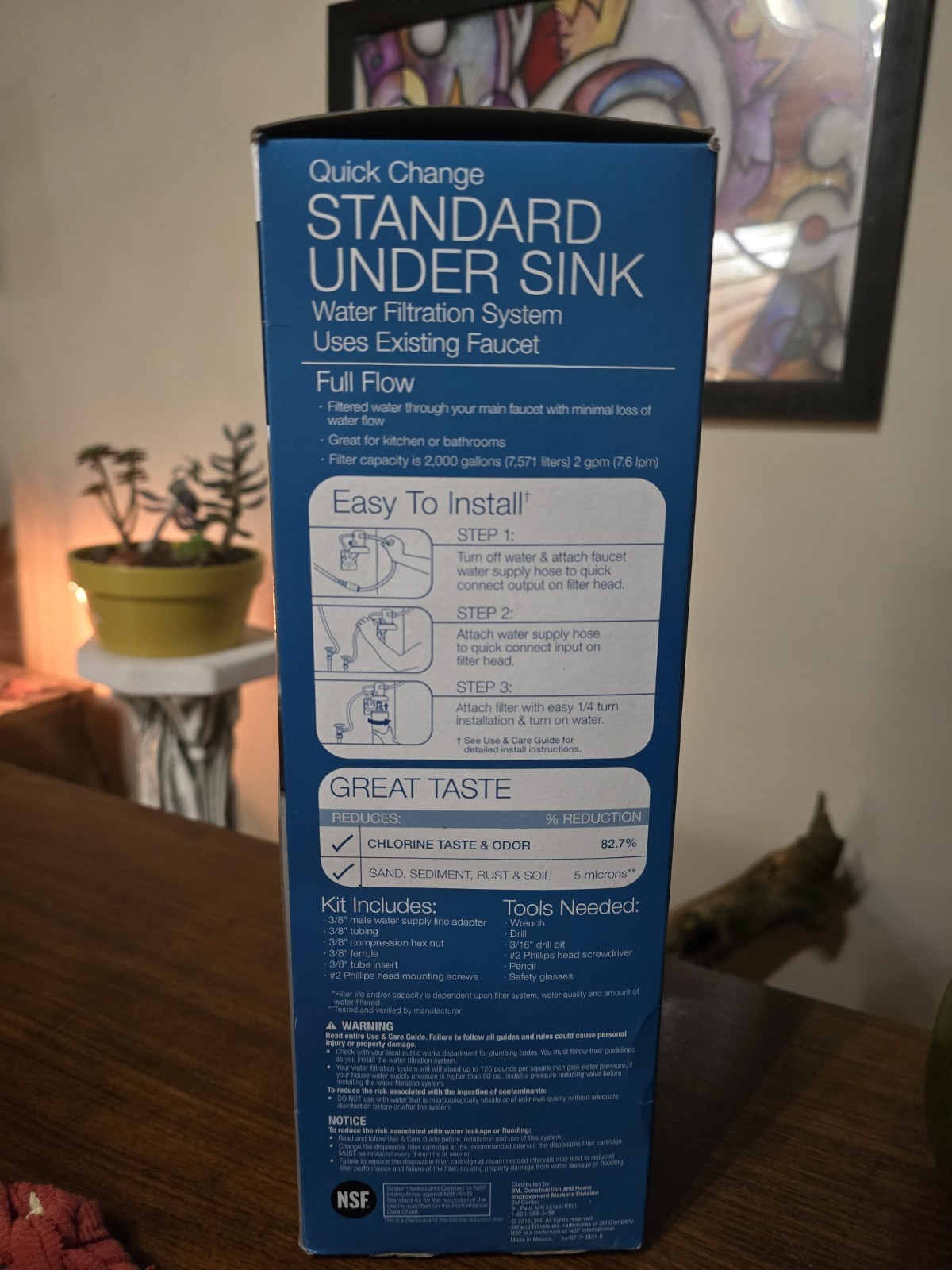 3M Filtrete Standard Under Sink Quick Change Water Filtration Installation Pack