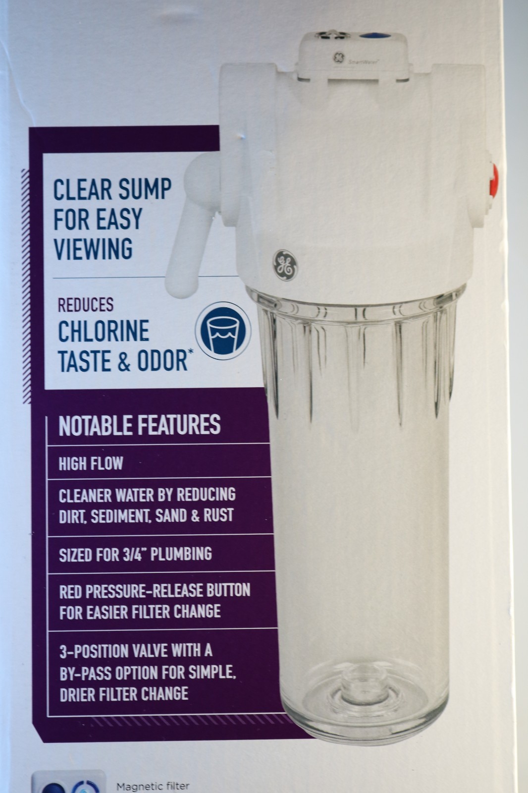 GE Whole House Water Filtration System GXWH20T Chlorine Sediment High Flow New