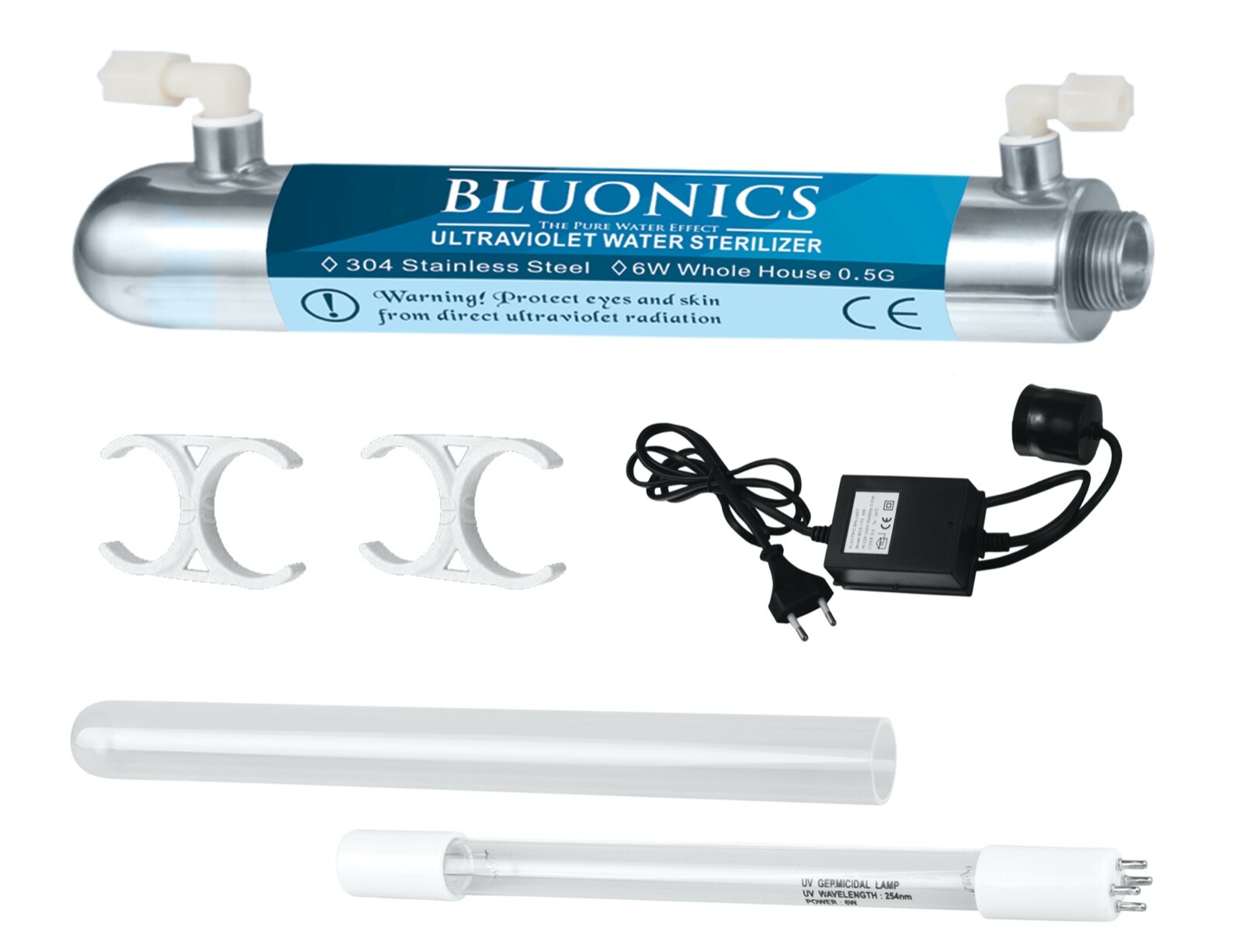 4-Stage Drinking Water Filter UV Ultraviolet Light Purifier for Bacteria CTO GAC