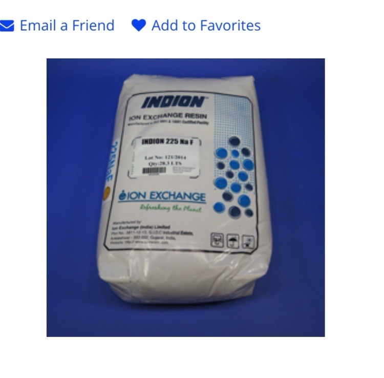 Water Softener Replacement Resin 8% Purolite Indion 0.5 CU Ships Free