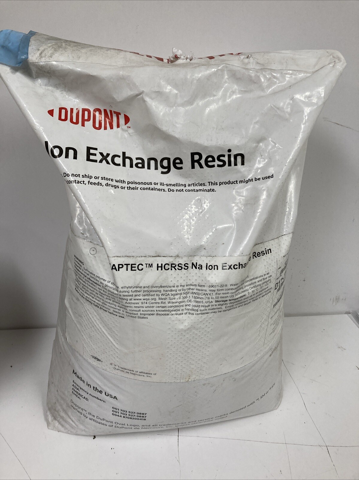 DuPont Taptec HCRSS Na Ion Exchange Resin 28.3L / 7.48 Gal New