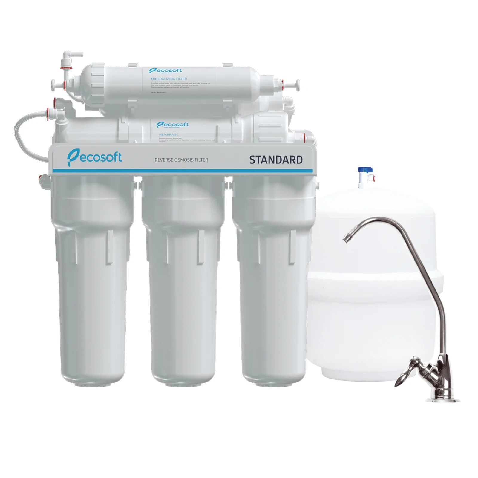 6 STAGE RO WATER FILTER SYSTEM WITH MINERALIZATION – ECOSOFT STANDARD