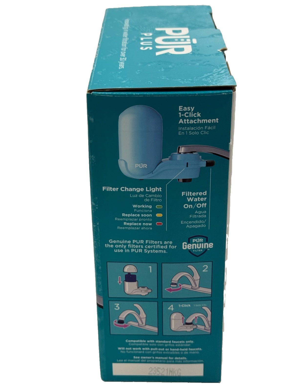 PUR Plus Faucet Mount Water Filtration System with Filter Change Light