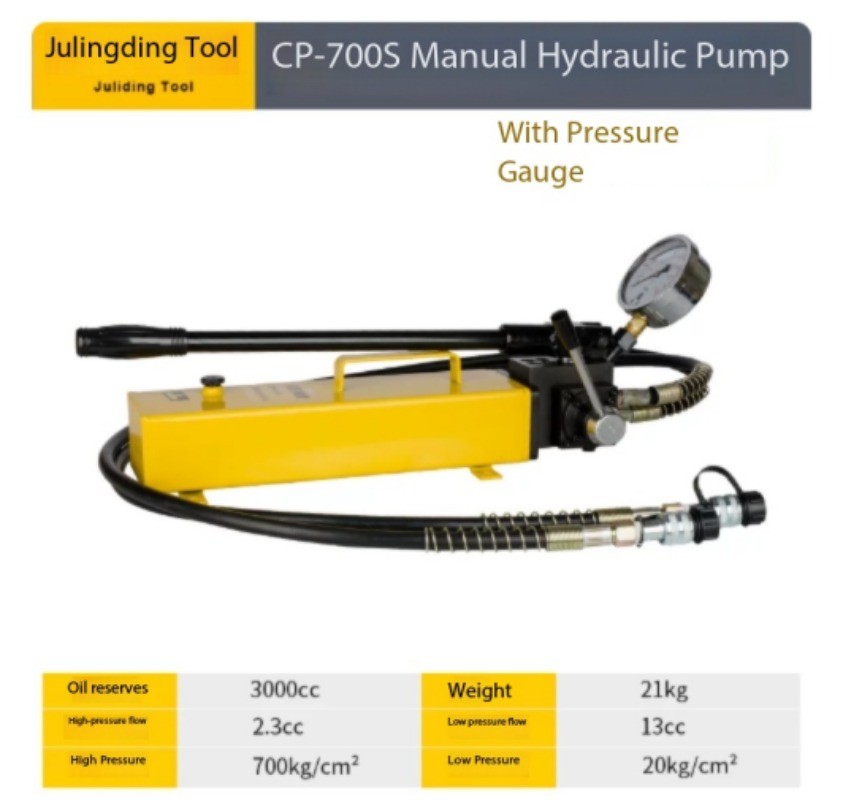 Manual Portable Compact Hydraulic Pump, High-Pressure Hydraulic Pump