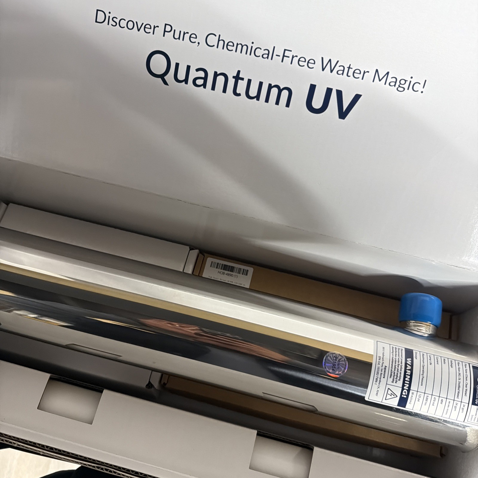 UV Whole House UV Light Water Filter 18 GPM Aquasure Quantum AS-UV18HO **read**