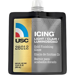 Icing Lite Gold Finishing Glaze, 12 oz. Pouch 26012 USC 12 Oz. Finishing Putty