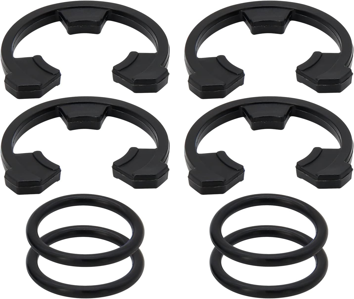(4+4PCS) 3/4 Water Softener Clip and O-Ring Kit Compatible with GE Kenmore Eco