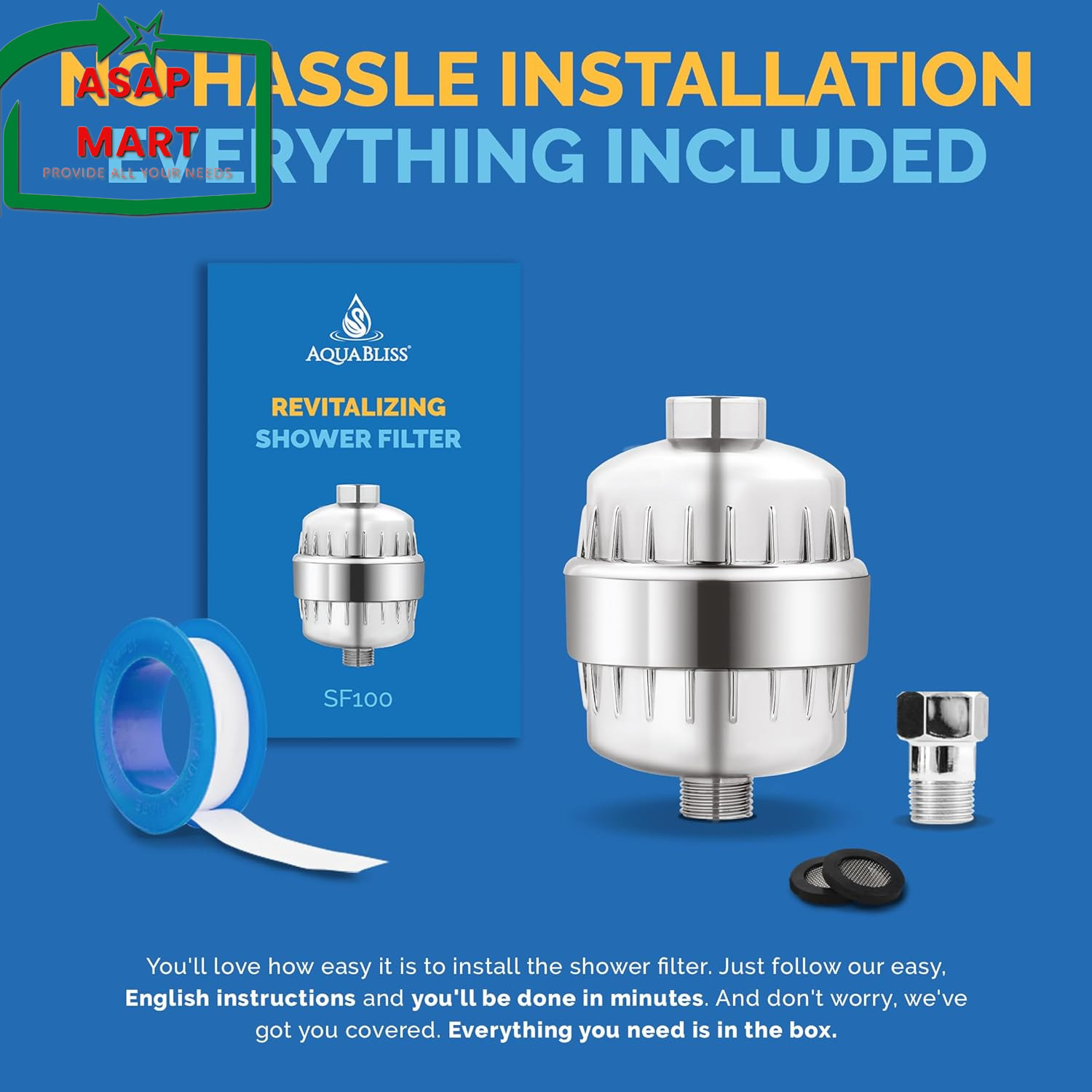 Aquabliss High Output Revitalizing Shower Filter – Reduces Dry Itchy Skin, Dandr