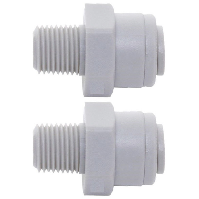 2X John Guest 6mm BSP x 1/4″ Speed Fit Push Connection Water Filter Adapter NPT
