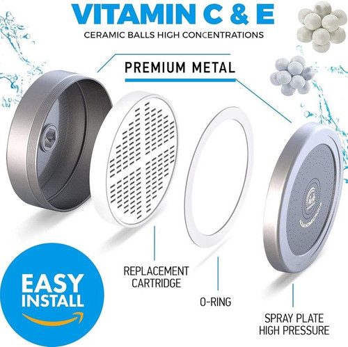 AquaHomeGroup High Pressure Filtered Shower Head with 20+3 Stage Shower…