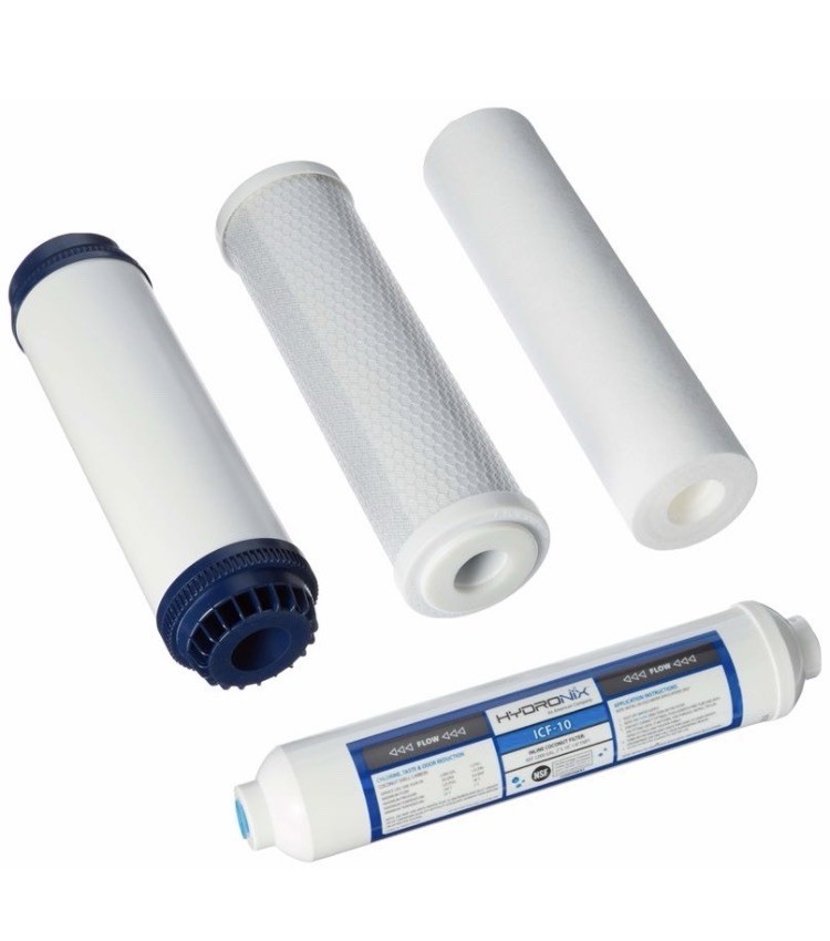 5 Stage 4pc Reverse Osmosis RO Water Filter Cartridges, Pre & Post Replacement S