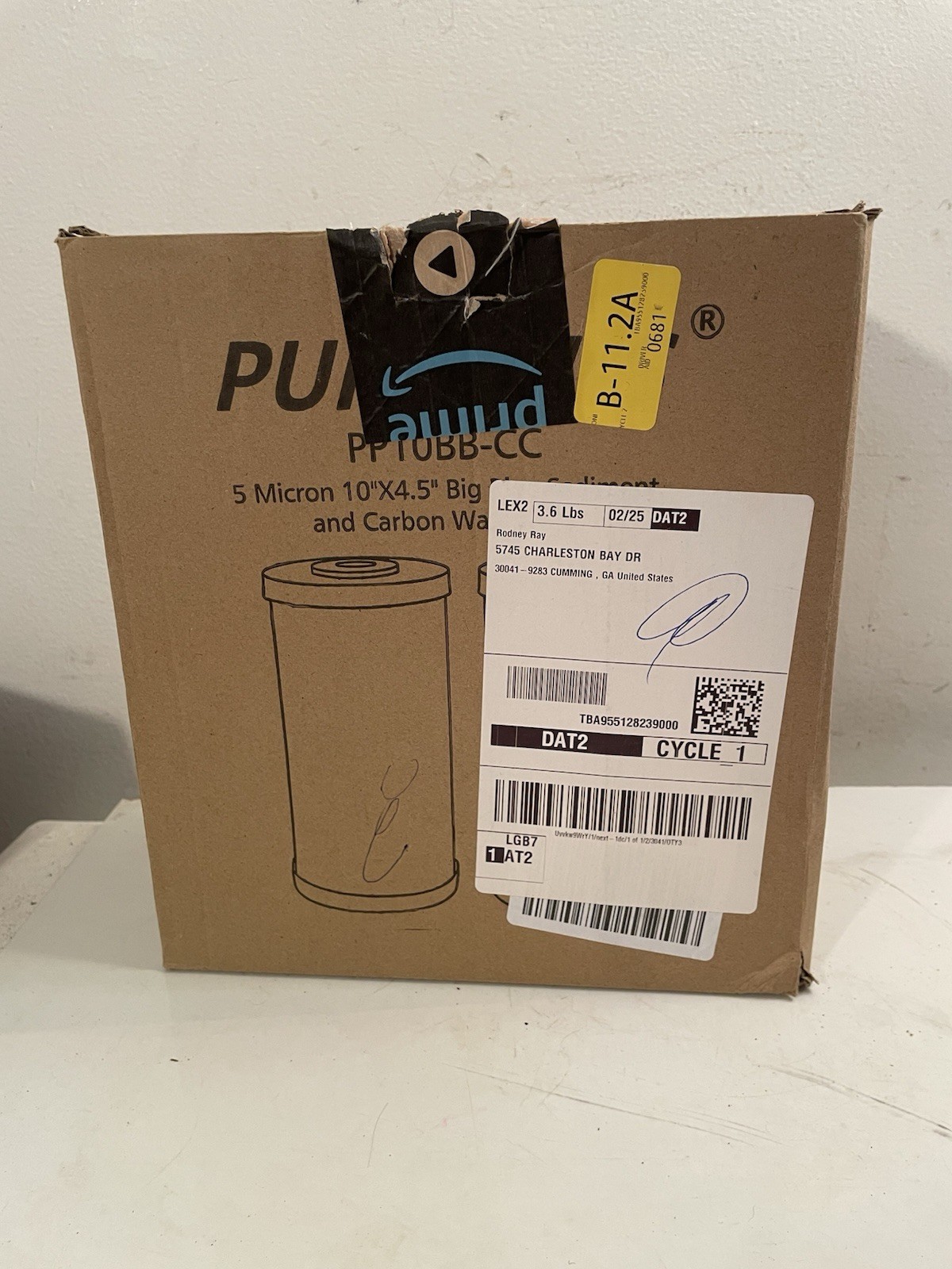 2 Pack PUREPLUS Water Filter Replacement Cartridge Activated Sediment Carbon
