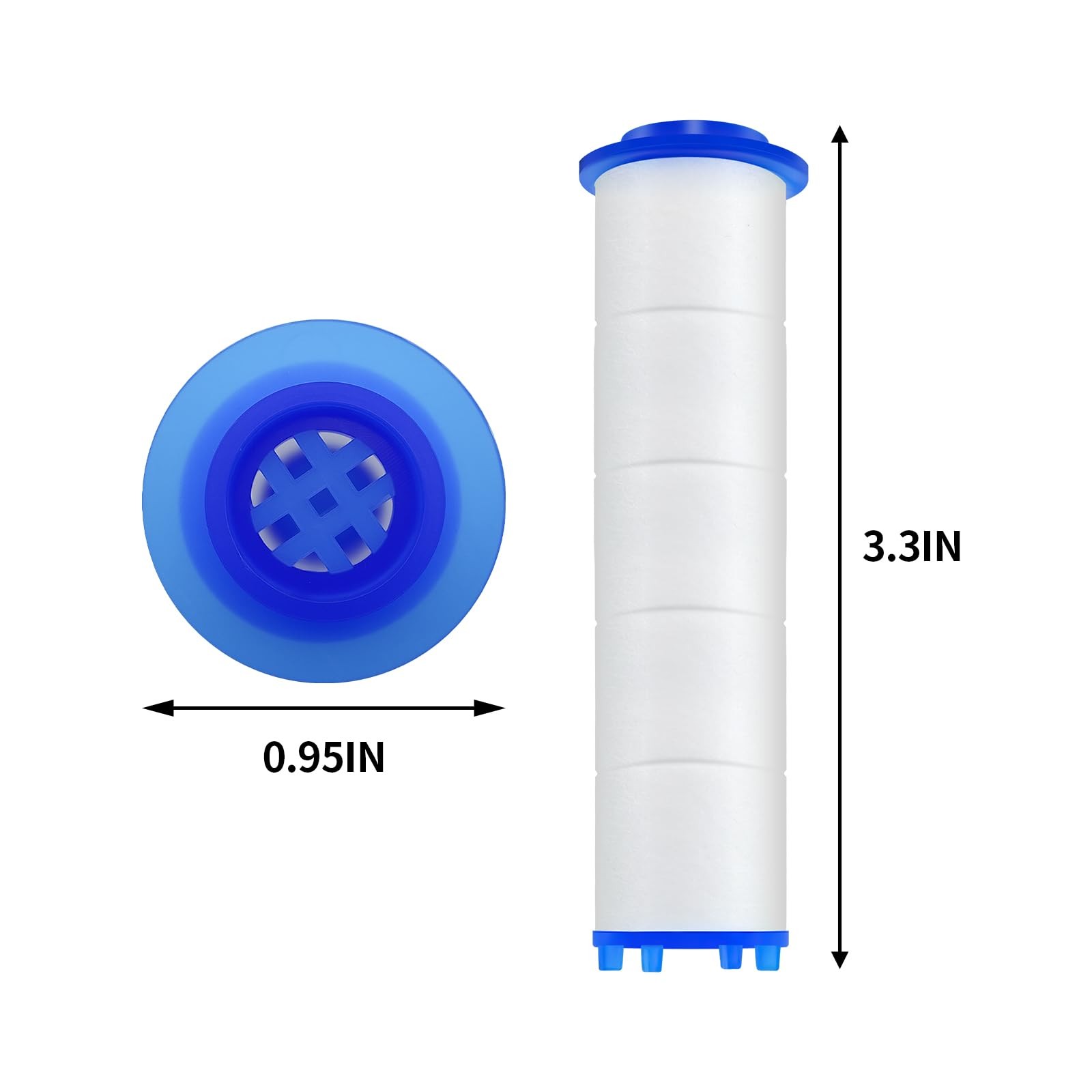 20 Pack Shower Filter Head PP Cotton 3.3 inches, inches