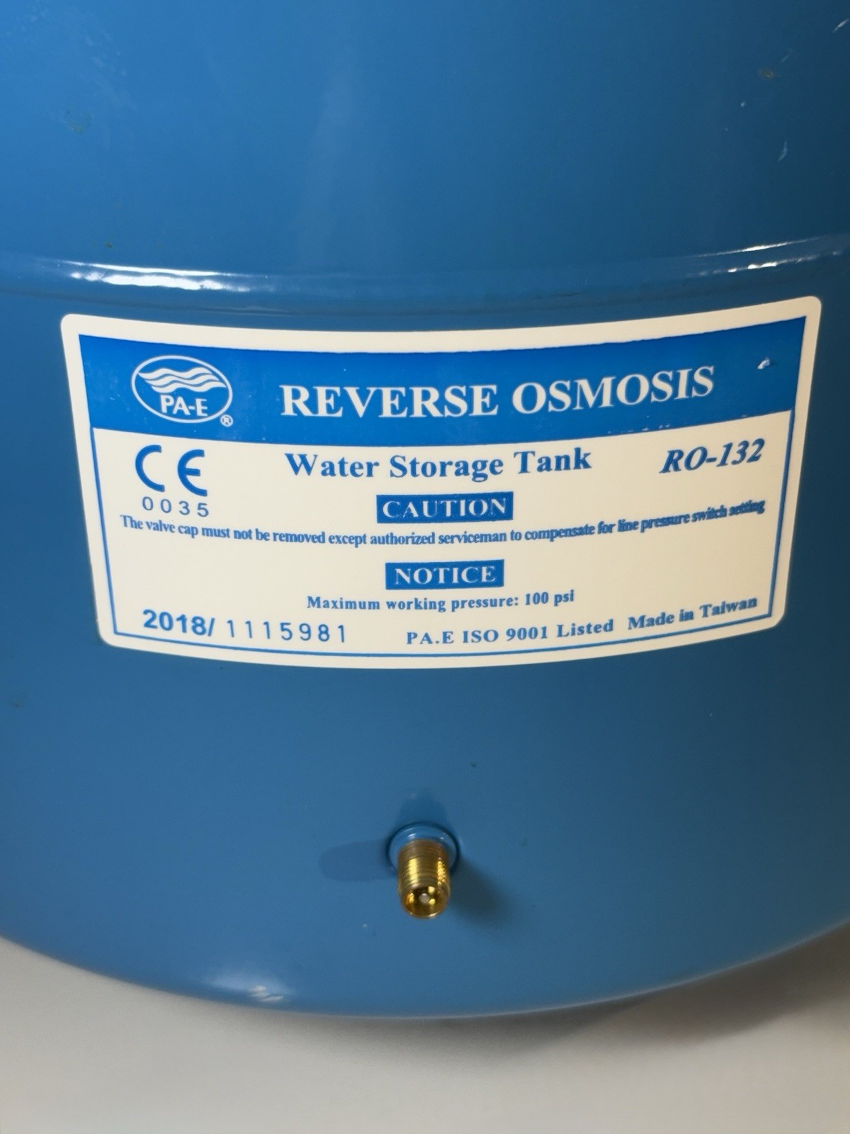 PA-E Reverse Osmosis Water Tank Water Storage Metal RO 132 Water Tank