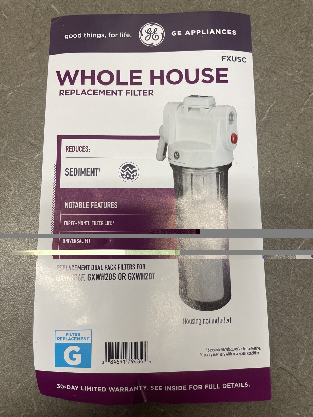 Used-GE High Flow Whole House Water Filtration. Filter Not Included