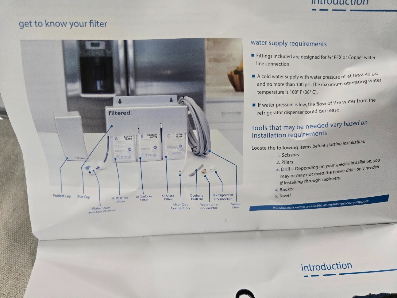 Inline Water Filter System For Refrigerators and Ice Makers – Easy Install