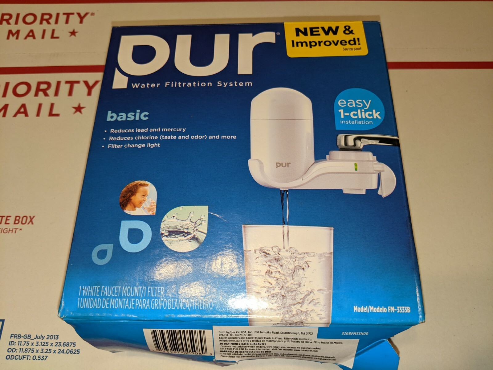 PUR Max Ion FM-3333B Classic Water Filtration Sink Faucet Mount White No Filter