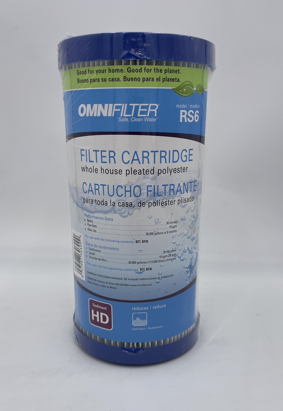 NEW Sealed OMNIFILTER RS6 Filter Cartridge BF7 BF35 Whole House Free Ship