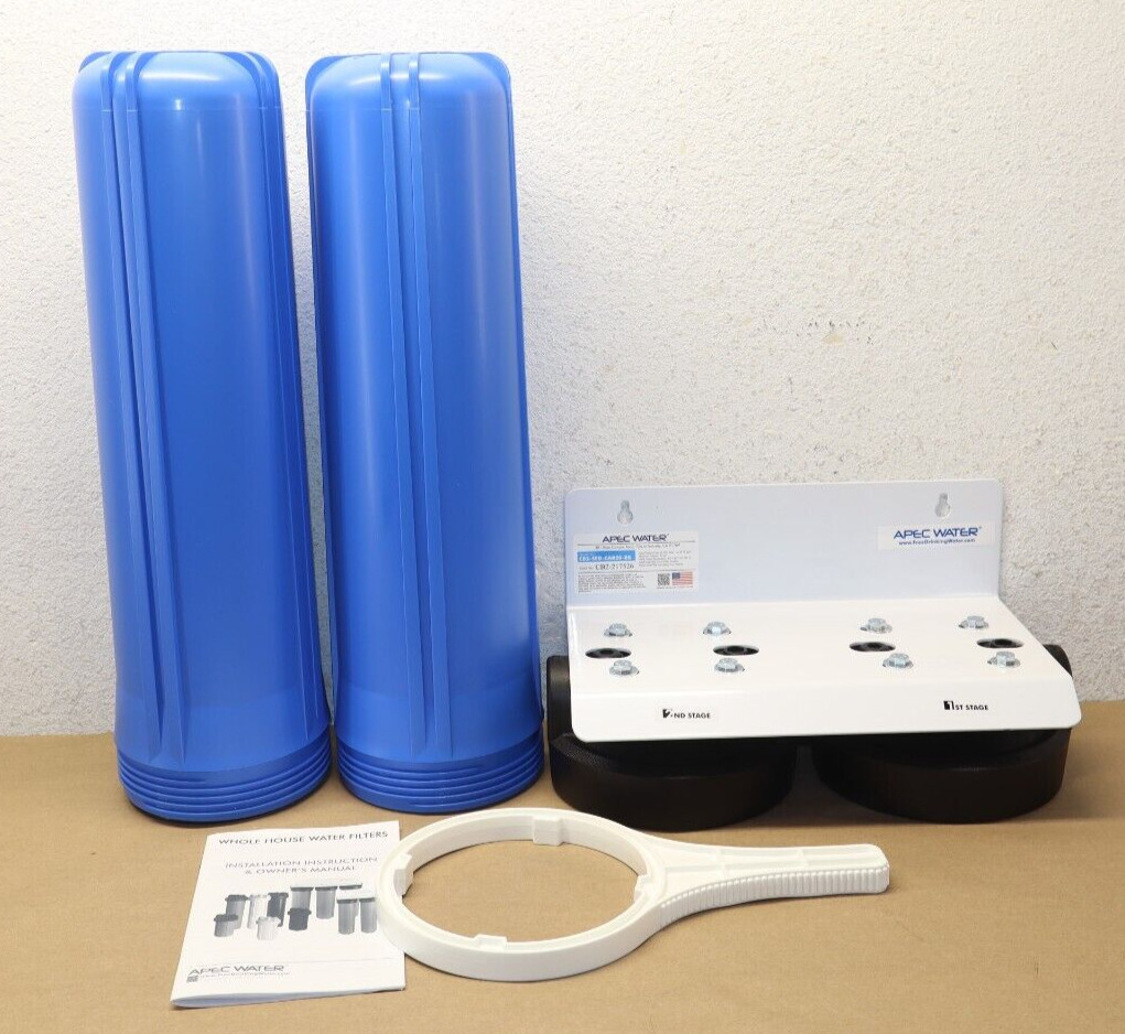 APEC Whole House Water Filter System 2-Stage 20″ Big Blue Housing Kit