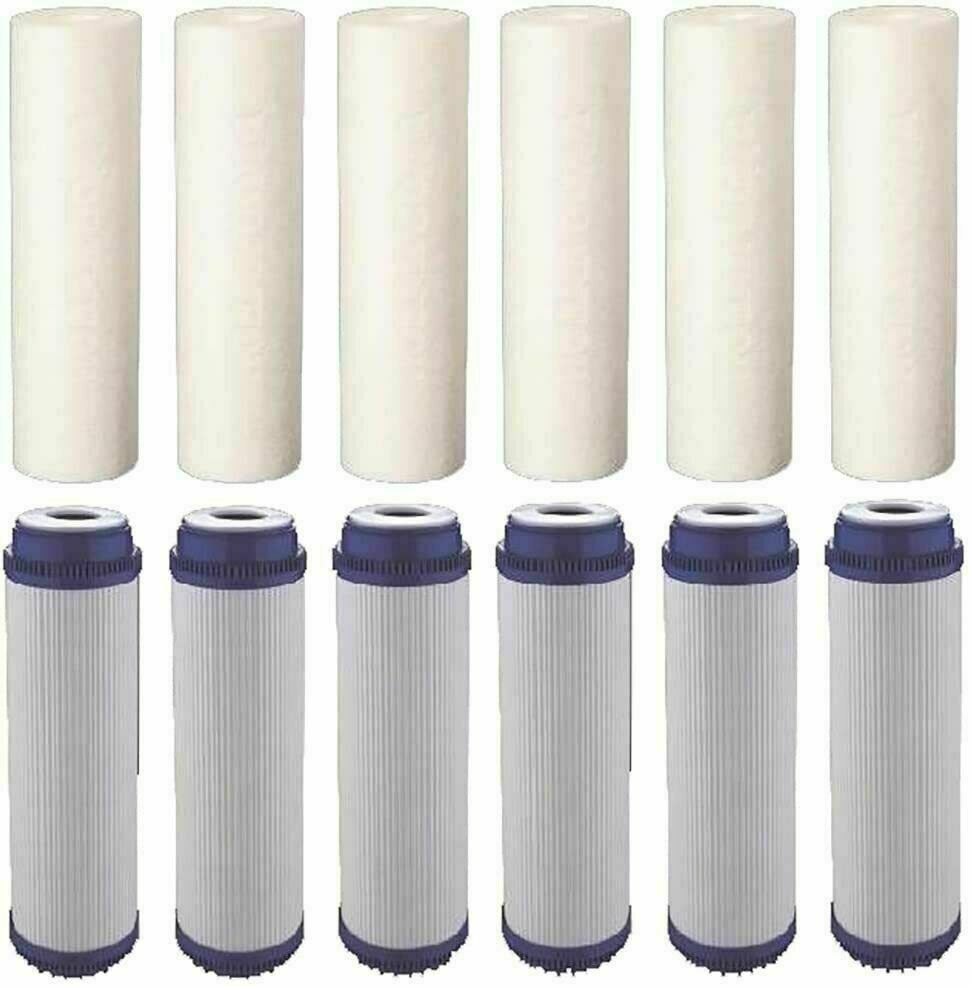 Reverse Osmosis Replacement Filters 2.5″ x 9.75″ Sediment & GAC Cartridges 12pcs