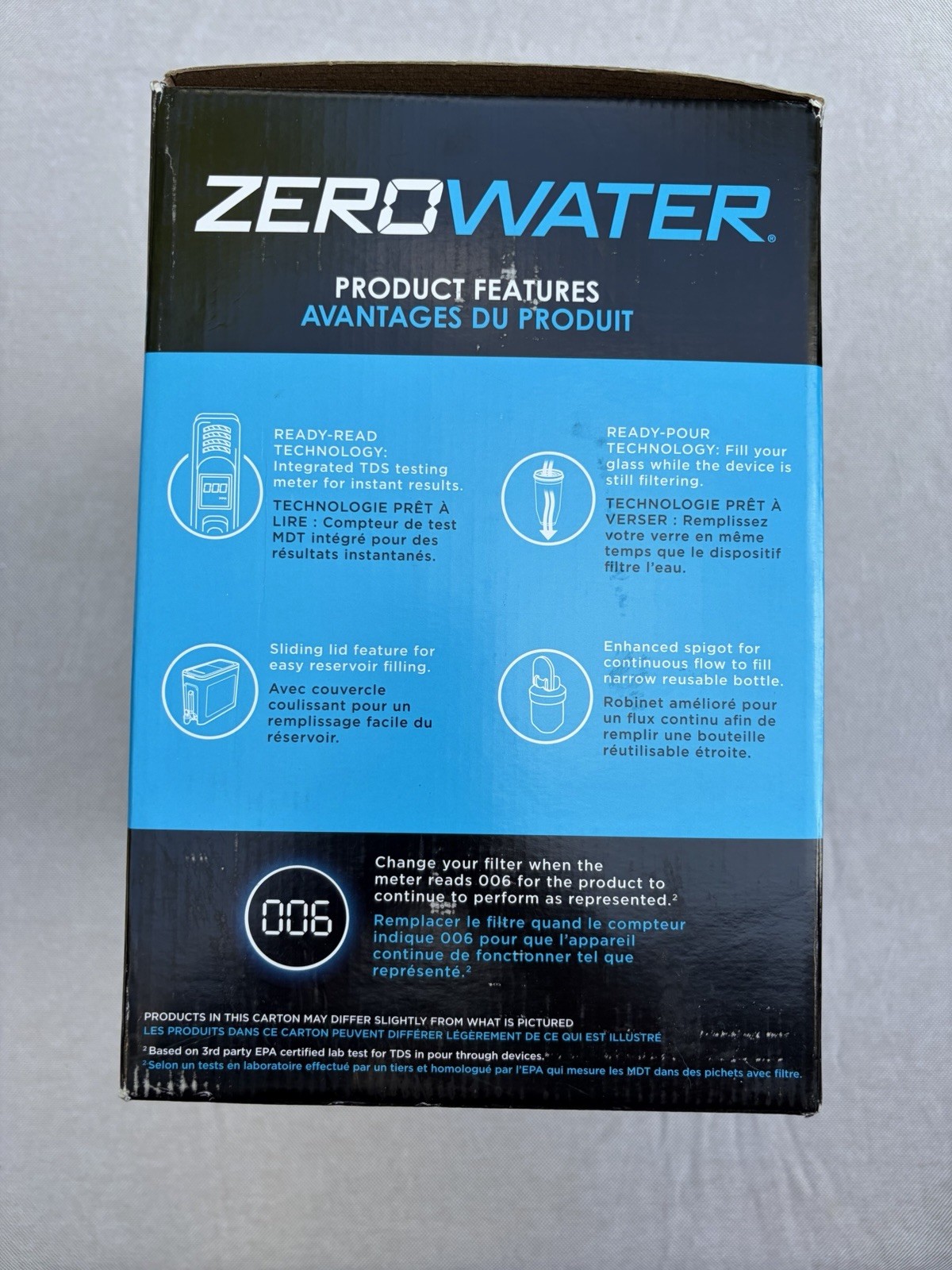 ZeroWater 5-Stage 32 Cup/7.5L Ready-Read Water Filter Dispenser ZD-032-RR