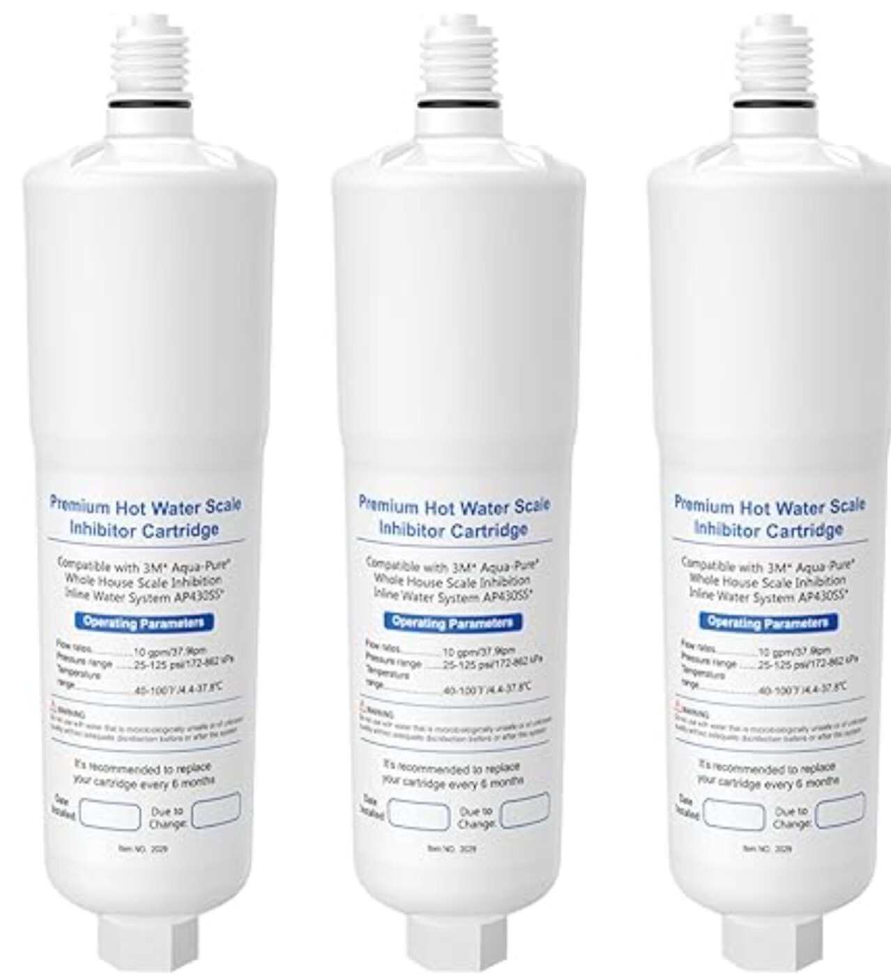3 PACK AP431 CARTRIDGE, REPLACEMENT FOR AQUA-PURE WHOLE HOUSE SCALE INHIBITION I