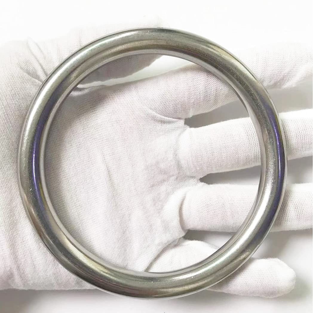 AIVOOF 4″ Metal O-Ring, 2 Pack 304 Seamless Welding Stainless Steel Rings…
