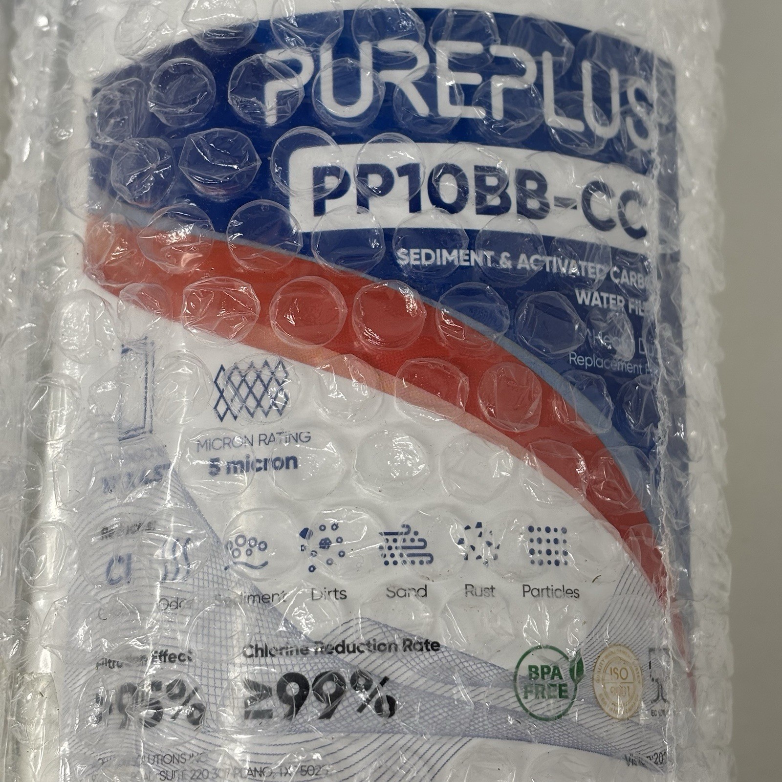PUREPLUS Water Filter Replacement PP10BB-CC Sediment & Activated Carbon 2 Pack