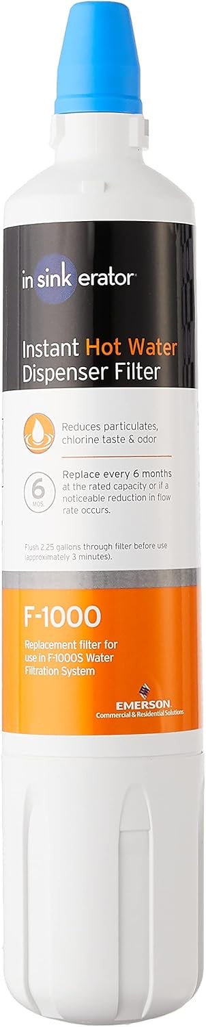 INSINKERATOR F-1000 Under Sink Water Filter 1 Count (Pack of 1), White