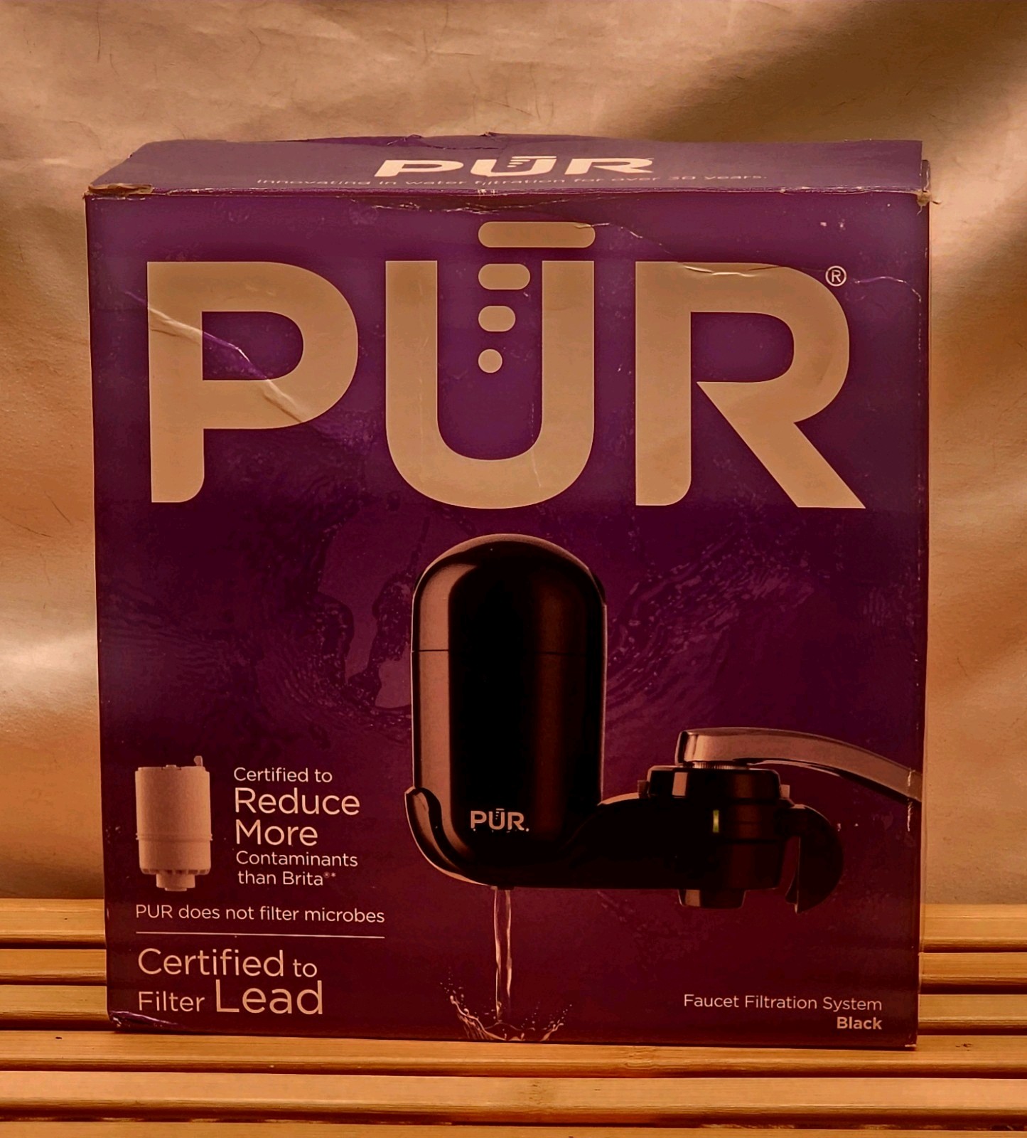 PUR FM-2000B Vertical Faucet Mount Filtration System – Black