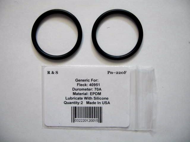 2 Fleck 40951 o-rings / R&S 220F / FDA EPDM Material / Used On Adapters