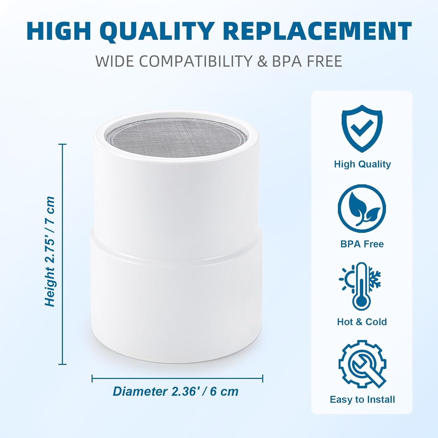 Shower Filter Replacement Cartridge for JOLIE Head – 10 Stage…