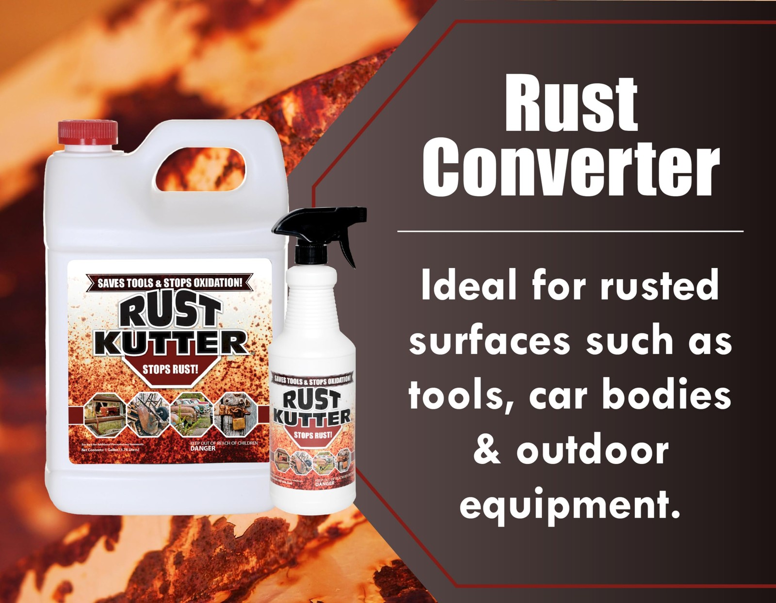 Rust Kutter- Gallon – Stops and Converts 128 Fl Oz (Pack of 1)