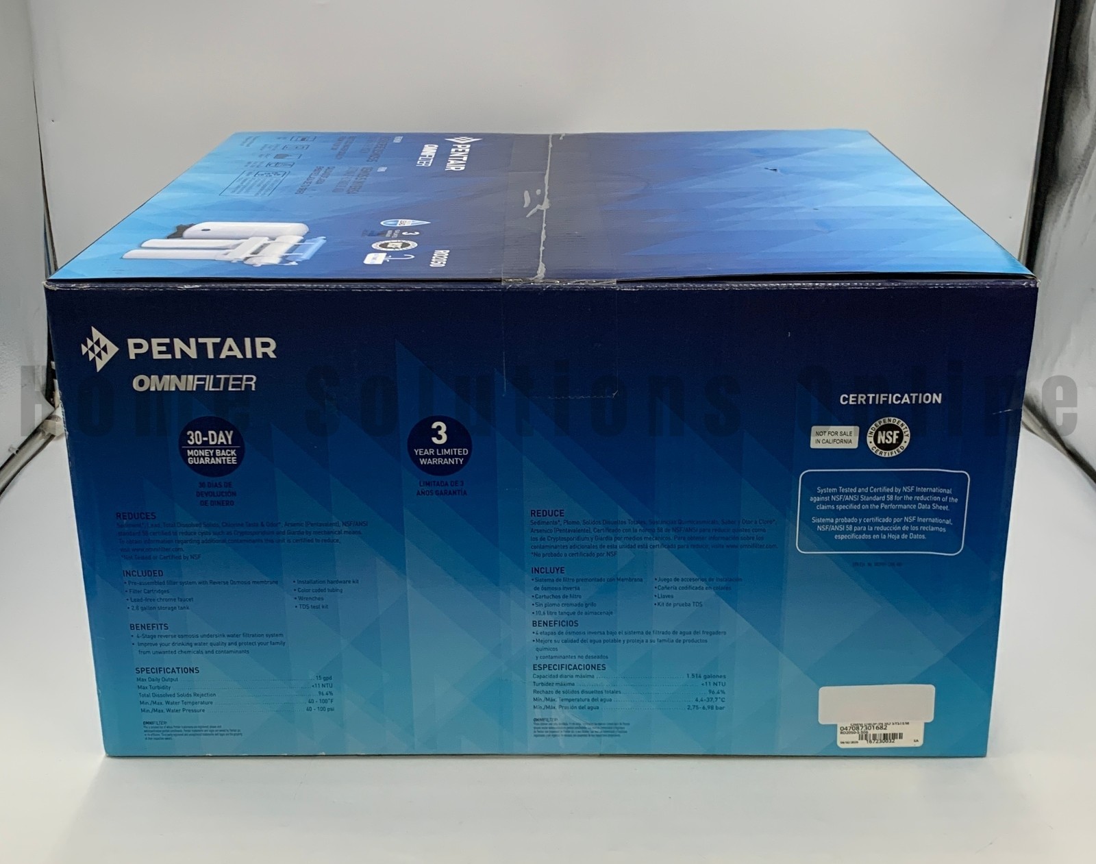 Pentair OMNIFilter RO2050 Reverse Osmosis Water Filter System #8068A