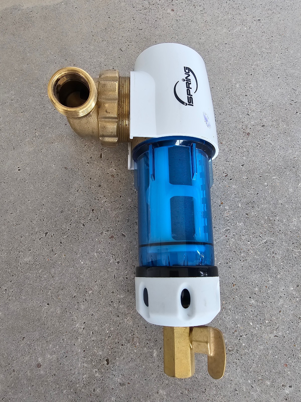 iSpring Reusable Spin Down Sediment Water Filter 50 Micron w/Scraper 360° Head