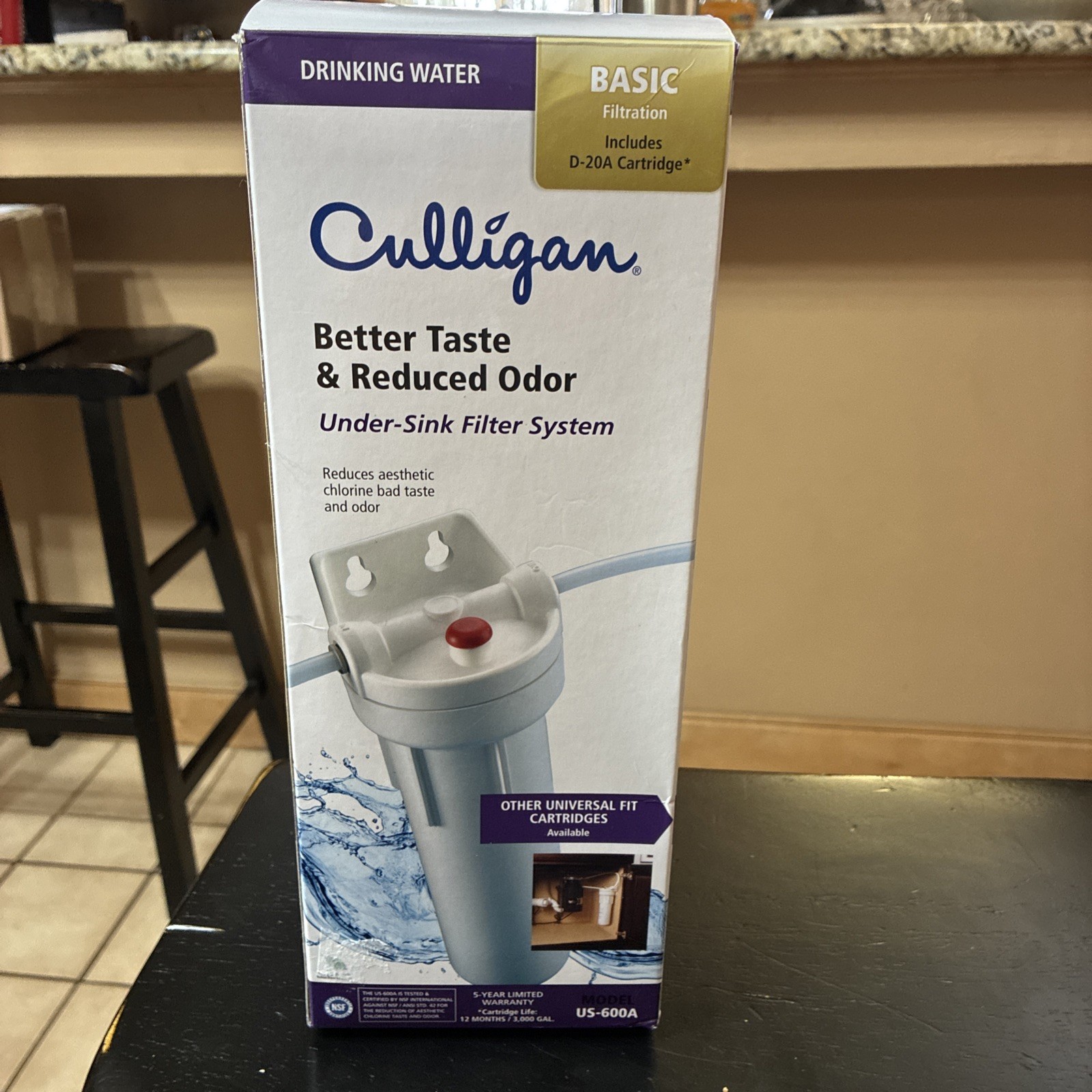 Culligan US-600A Under Sink Basic Filtration Drinking Water Filter System New