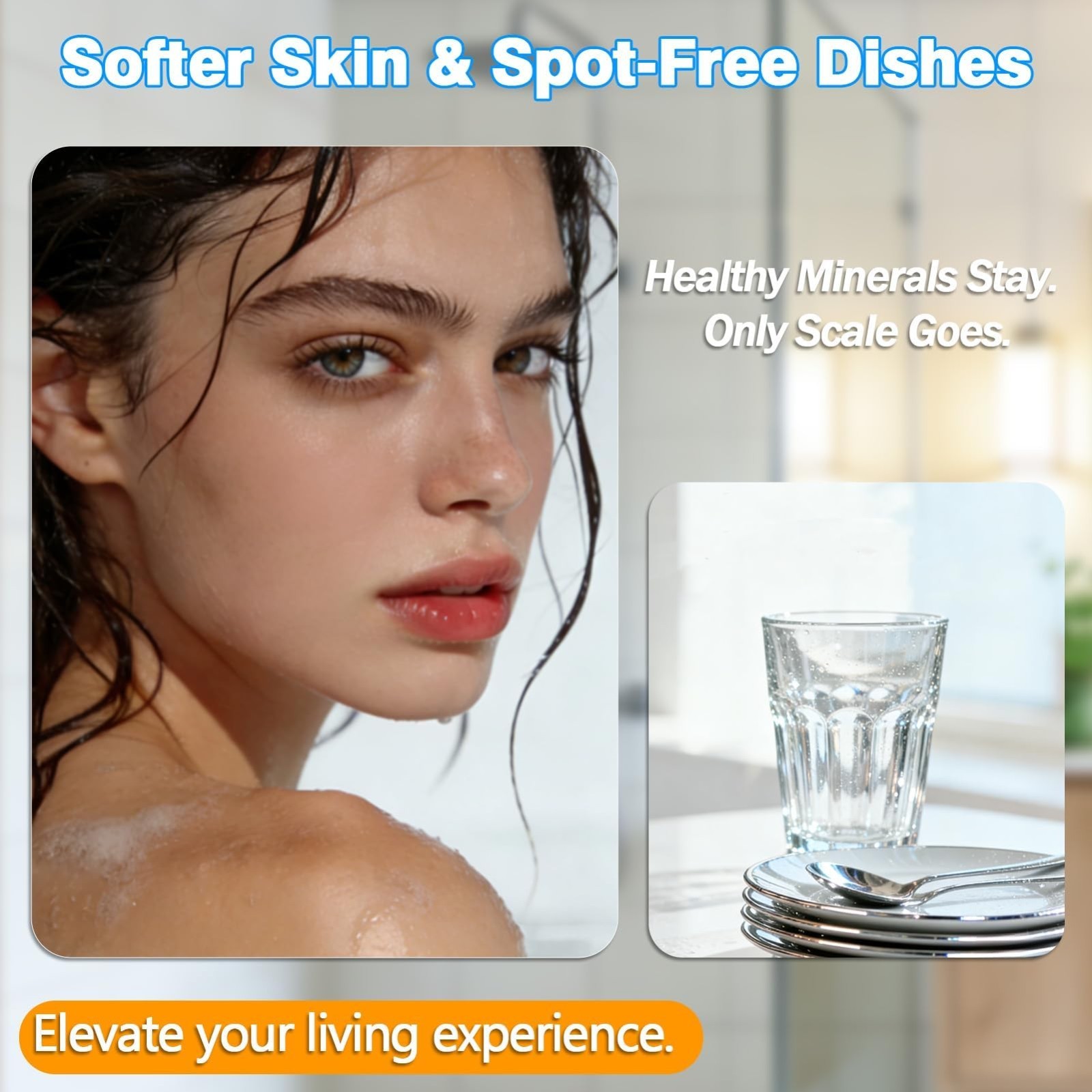 Salt-Free Water Descaler System – Whole House Softener, Prevents Limescale, Easy