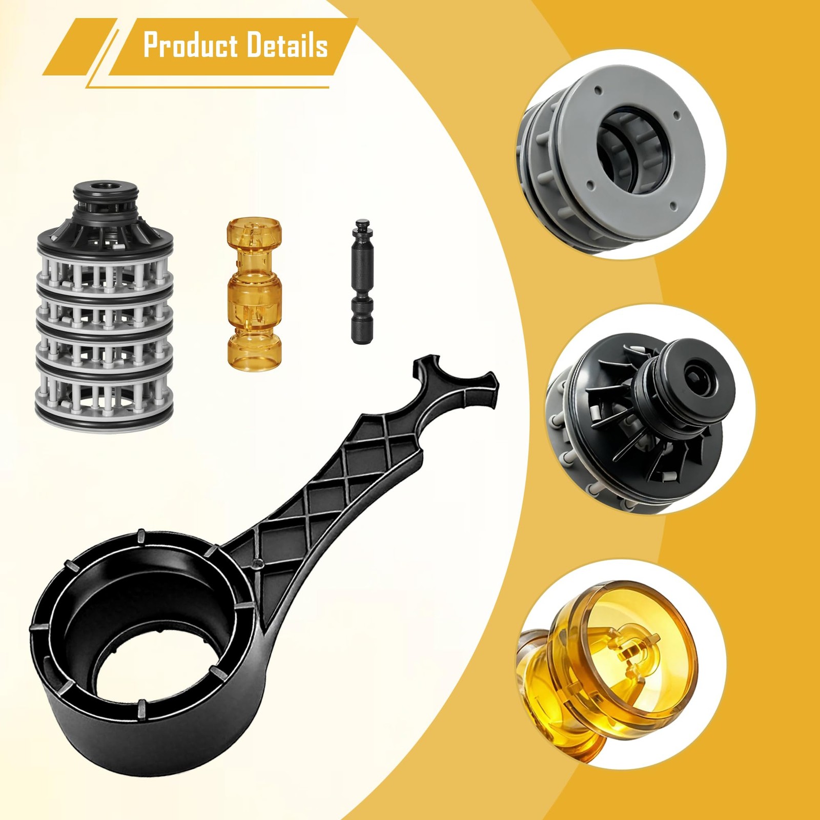 Complete Water Softener Interior Rebuild Kit Clack WS1 Wrench Service Parts