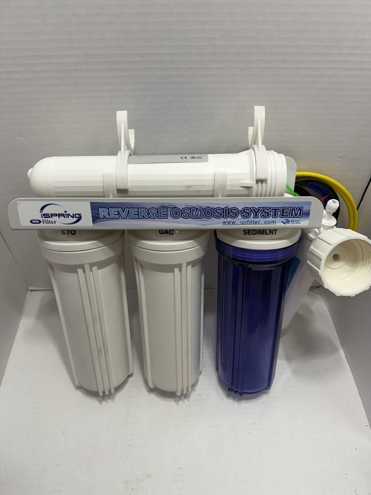 Ispring 3 Stage Drinking Reverse Osmosis Home Water Filter System RCC7-FBA