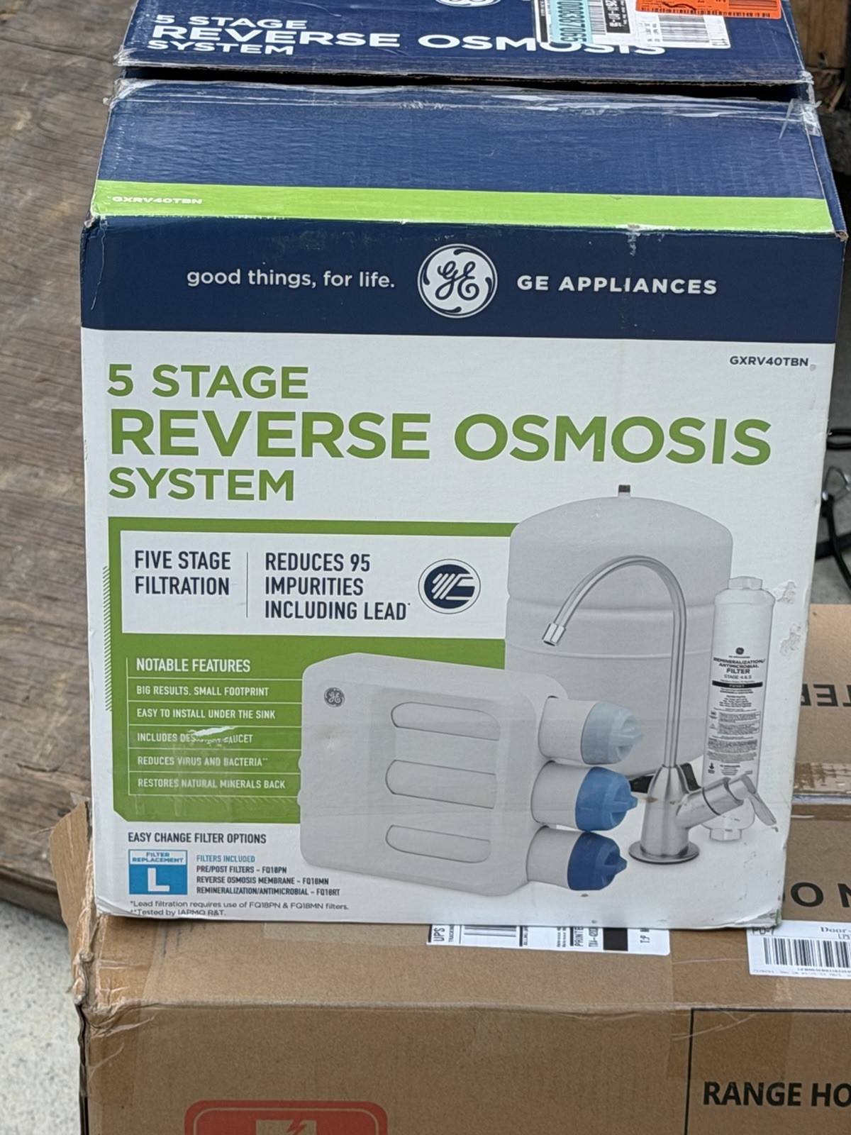 GE Appliances GXRV40TBN 5-Stage Reverse Osmosis Lead Removal For Aqua Optima