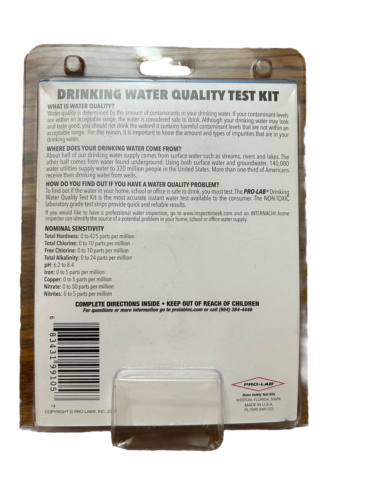Drinking Water Quality Test Kit : Pro-Lab , New Sealed Box (Protect Your Family)